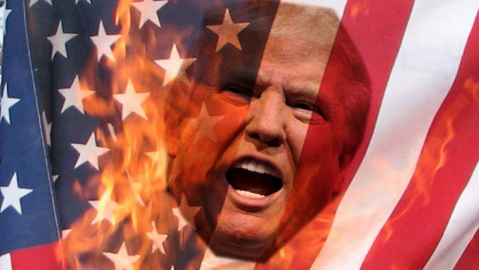hillary clinton flag burning